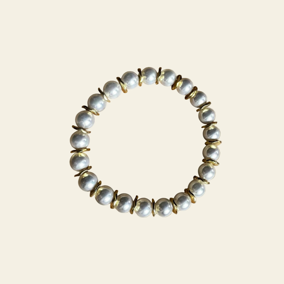 Bracelet perles d'eau douce naturelles plaqué or pièce unique - Madame de Marsac
