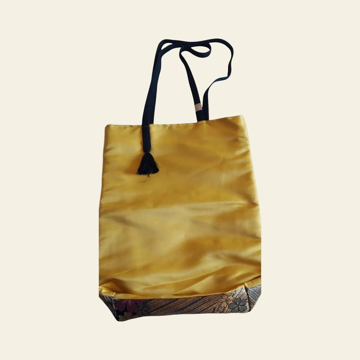 Dos soie jaune d'or sac obi kimono neuf - Madame de Marsac